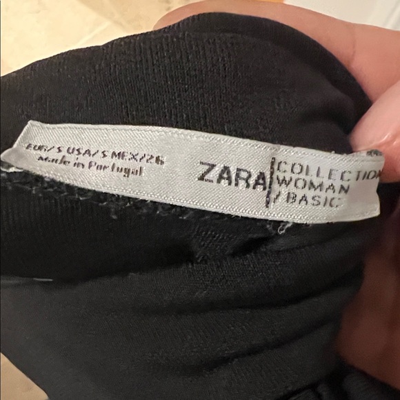 Zara Wednesday style high collar Black Long Sleeve Dress - Picture 3 of 6